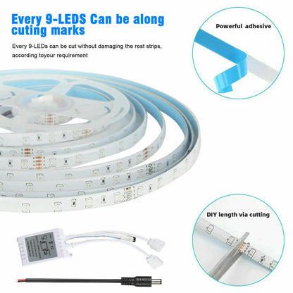 32FT LED LED Strip Light Flexible With RGB Remote