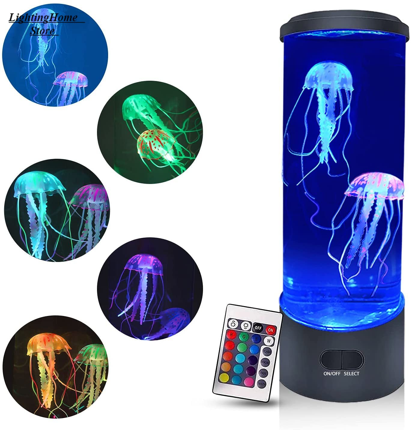 Jellyfish Lamp Color Changing Remote Control Aquarium