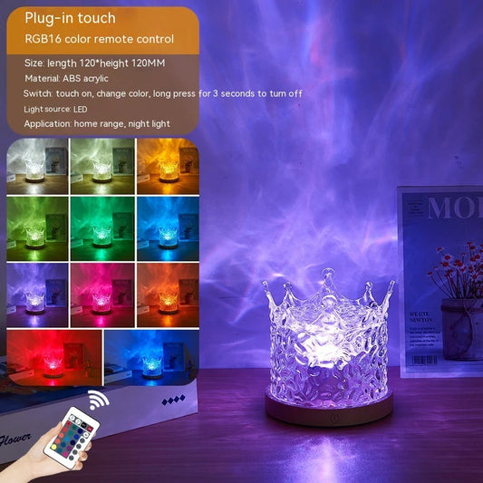 LED Water Ripple Ambient Night Light USB 