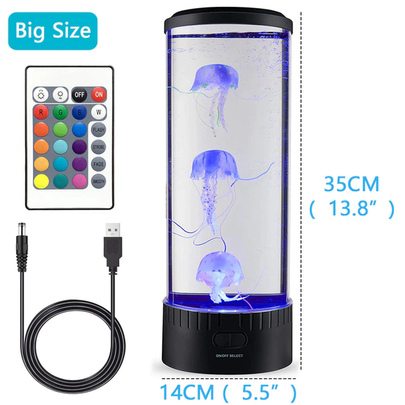 Jellyfish Lamp Color Changing Remote Control Aquarium