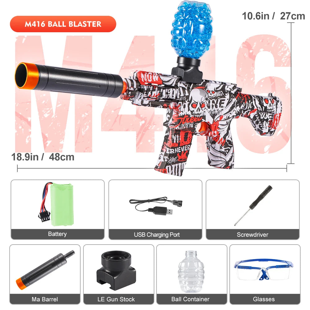 M416 Electric Rechargeable Gel Ball Blaster