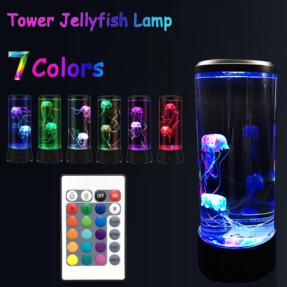 Jellyfish Lamp Color Changing Remote Control Aquarium