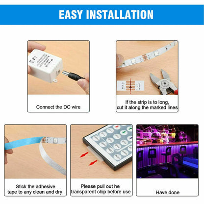 32FT LED LED Strip Light Flexible With RGB Remote