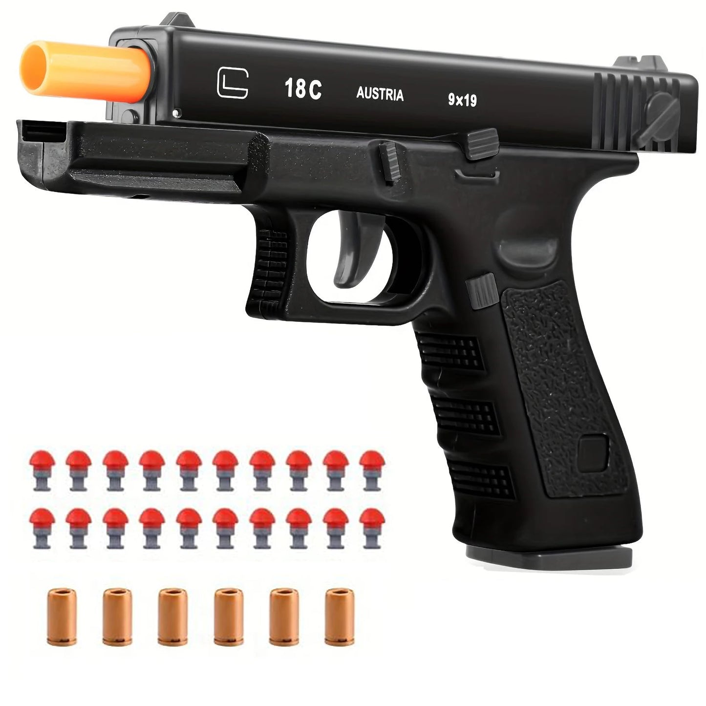 Semi Automatic Shell Ejecting Soft Bullet Glock Toy