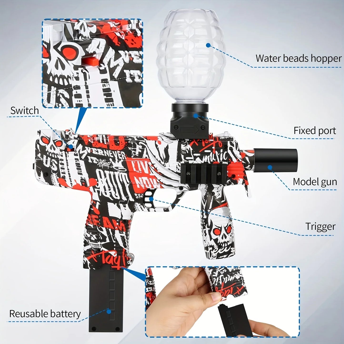 Automatic Gel Ball Blaster Electric MP9 