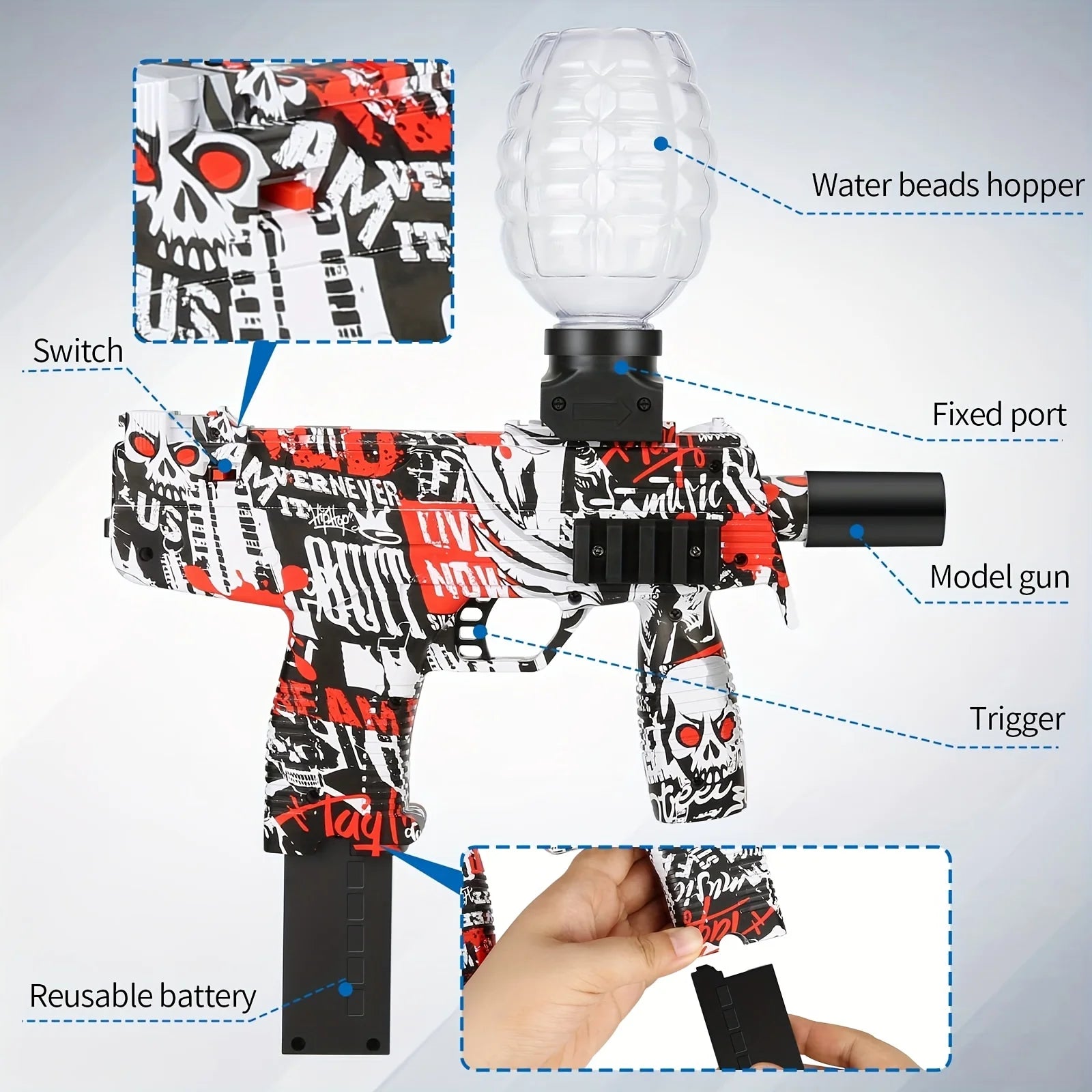 Automatic Gel Ball Blaster Electric MP9 