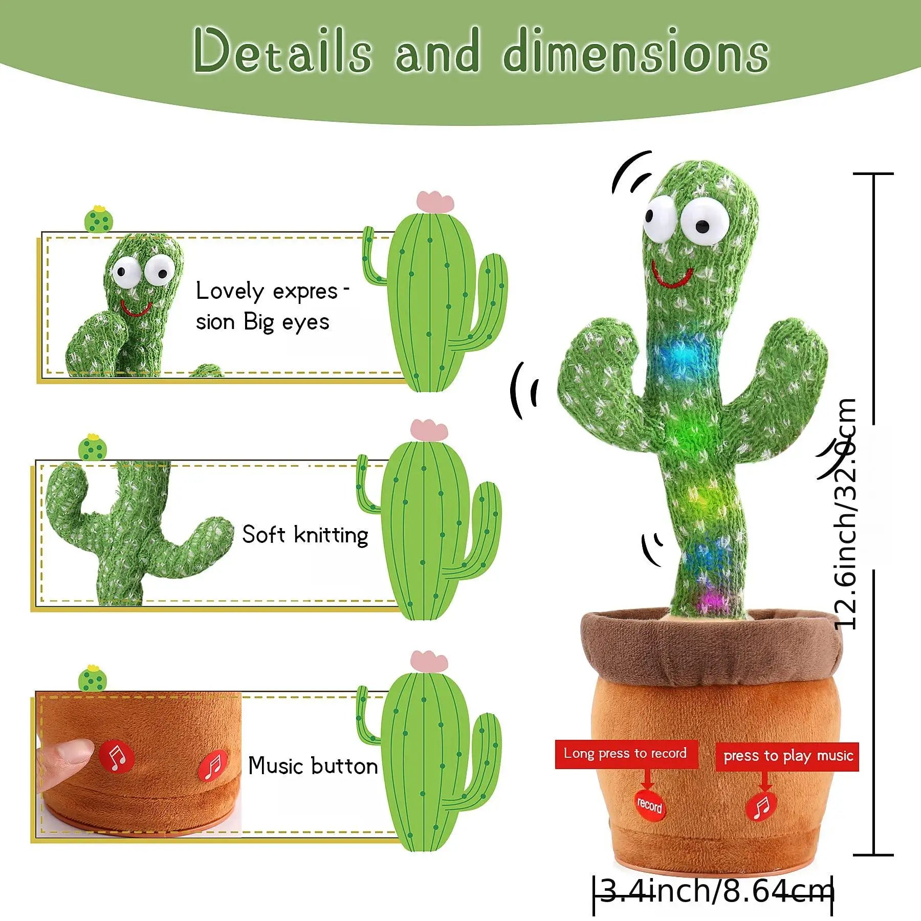 Singing Cactus Dance Toy