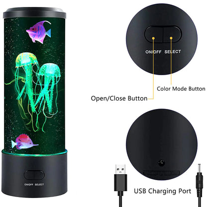 Jellyfish Lamp Color Changing Remote Control Aquarium