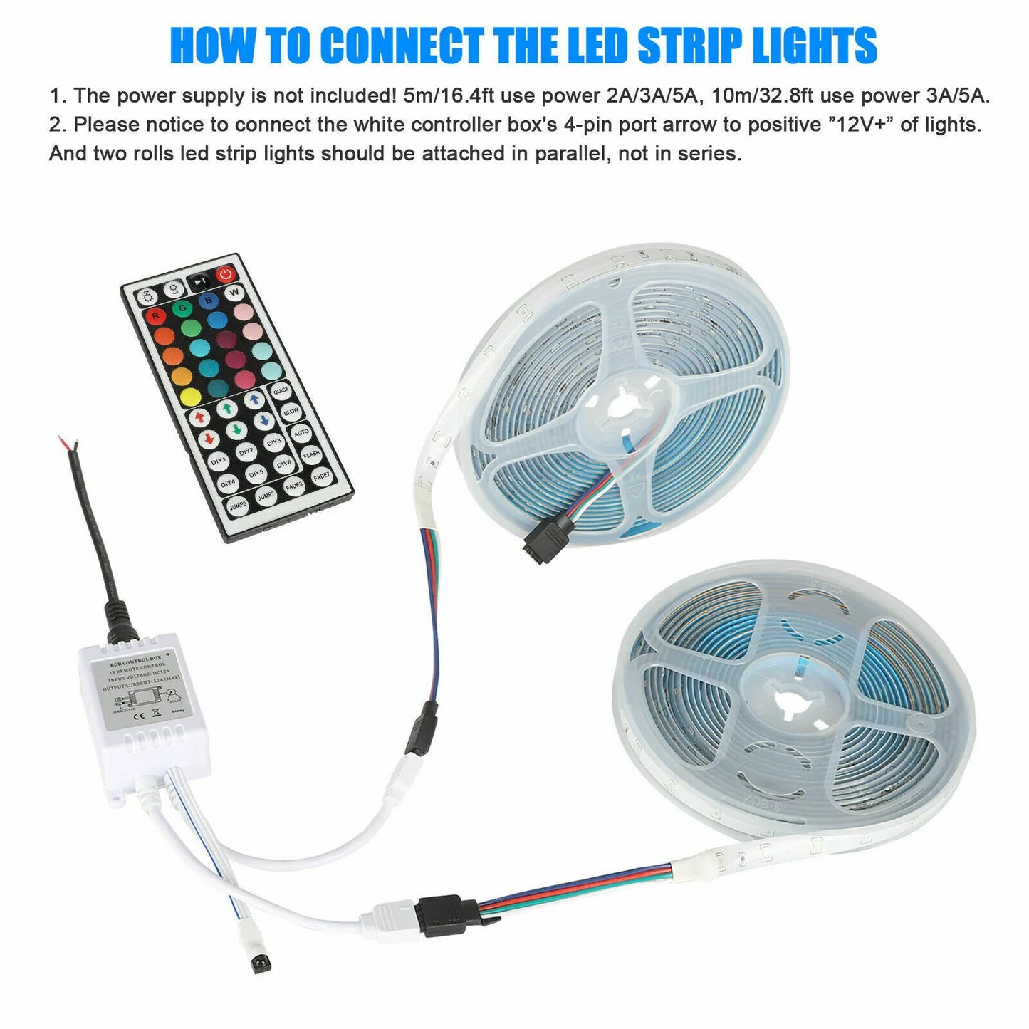 32FT LED LED Strip Light Flexible With RGB Remote